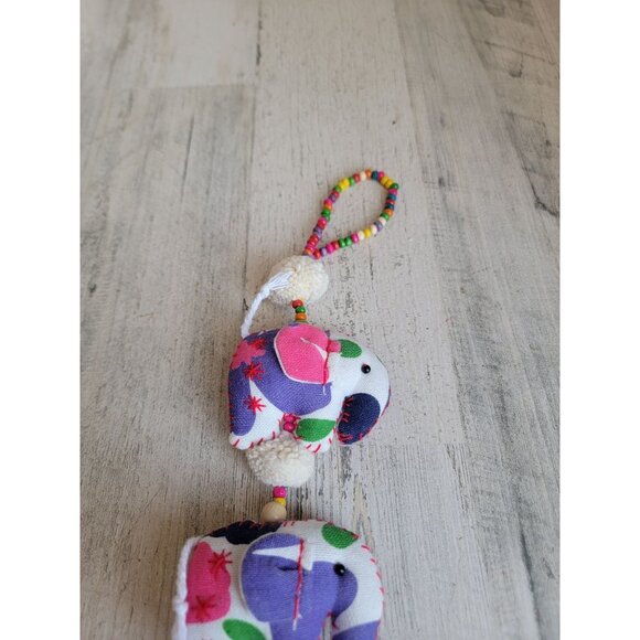 Plush unique elephant hanging ornament rainbow home decor - Picture 7 of 7